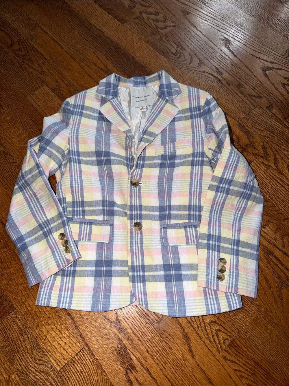 Janie and Jack Plaid Boys  Blazer size 8